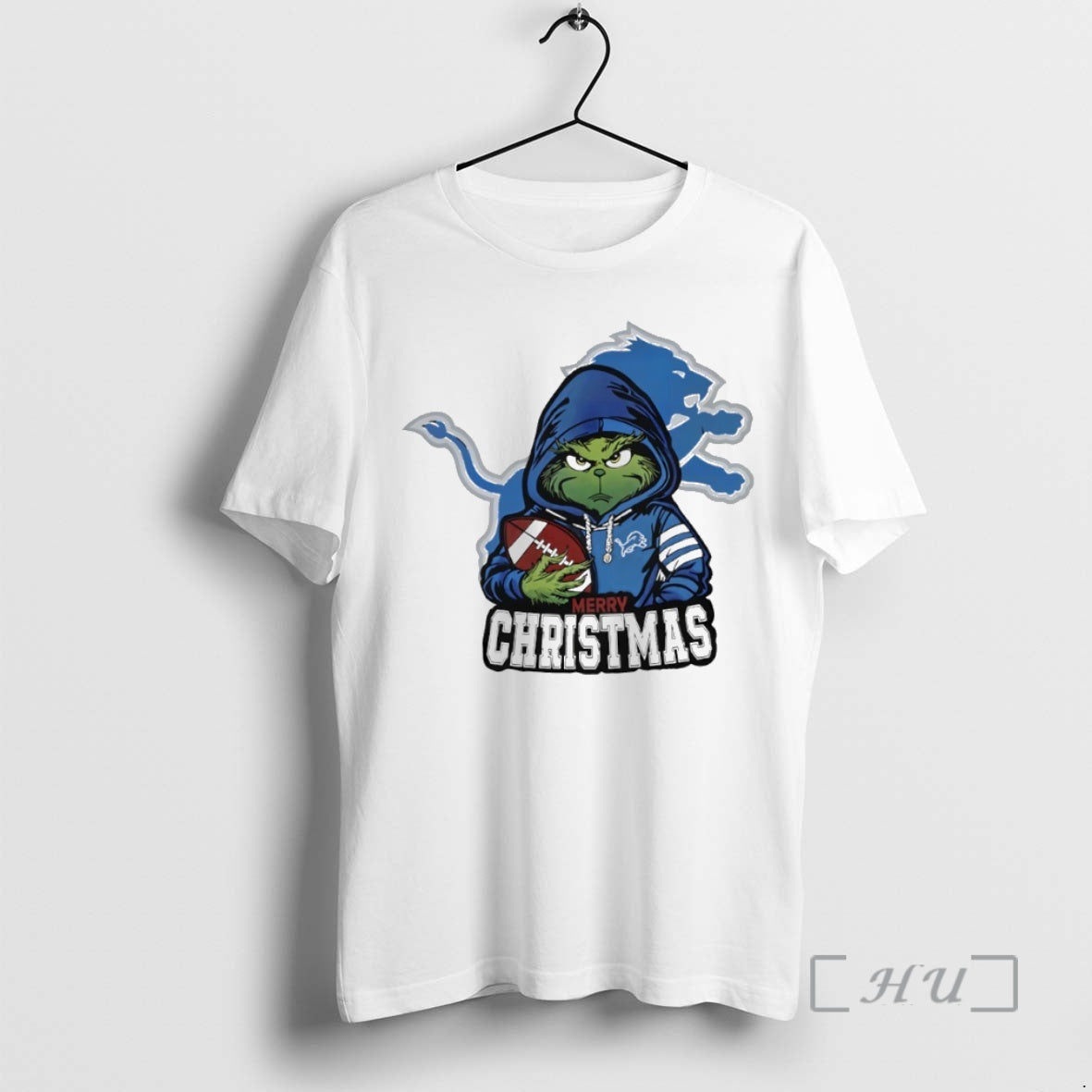 New Grinch Detroit Lions Merry Grinchmas Football - Adult & Kids T-Shirts, Sweatshirts & Hoodies apparel design preview 1