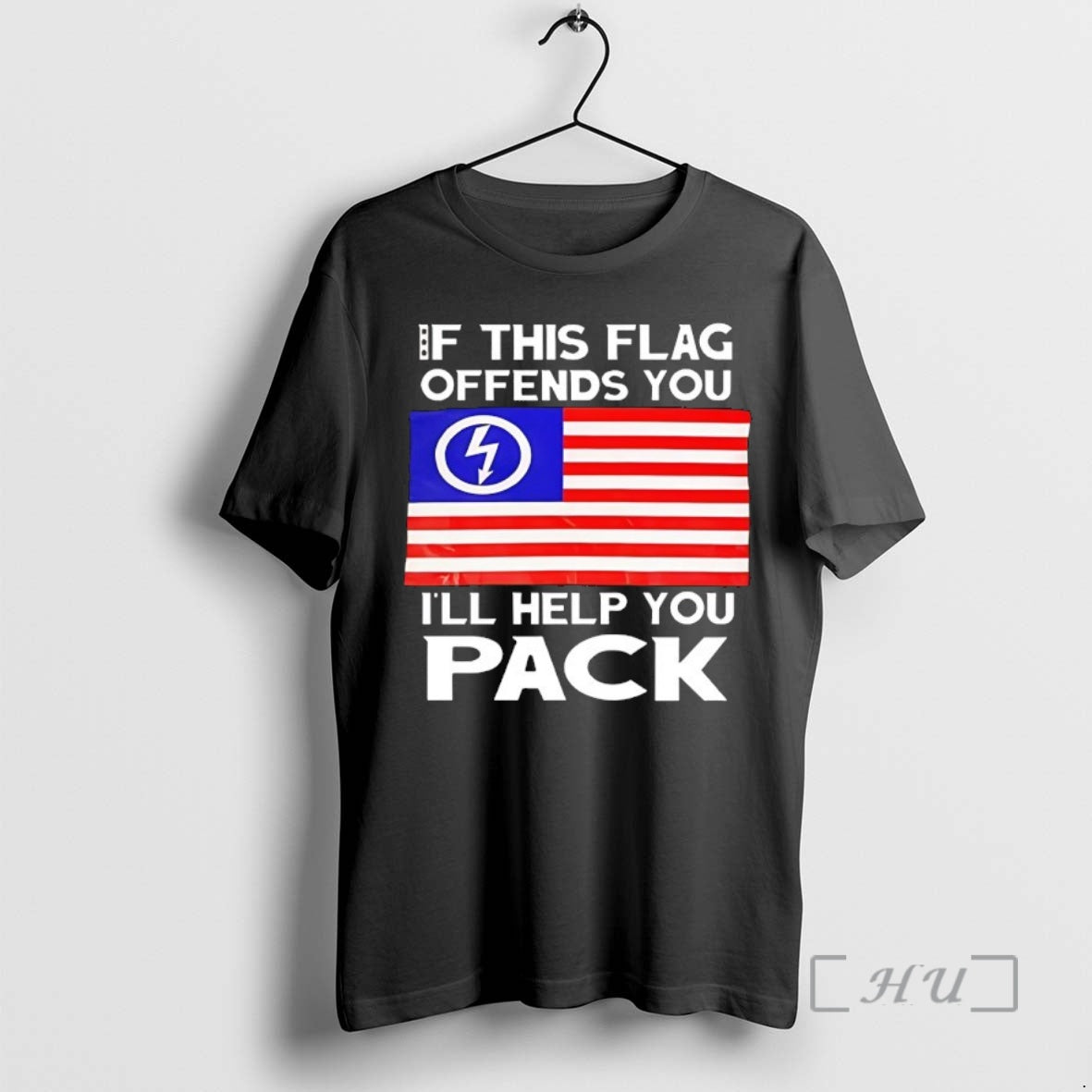 New If This Flag Offends You Ill Help Pack - Adult & Kids T-Shirts, Sweatshirts & Hoodies apparel design preview 1