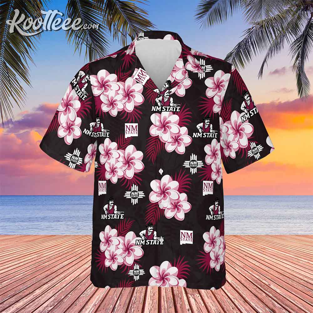 New Mexico State Aggies Frangipani Hawaiian - Adult & Kids T-Shirts, Sweatshirts & Hoodies apparel design preview 1