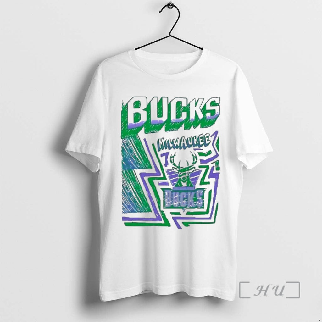 New Milwaukee Bucks Sidewalk Short Vintage - Adult & Kids T-Shirts, Sweatshirts & Hoodies apparel design preview 1