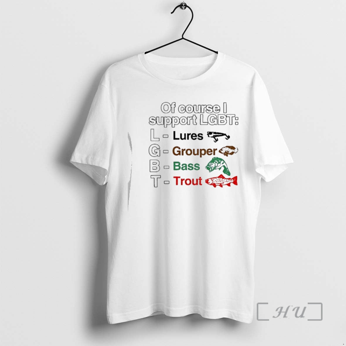 New Course I Support Lgbt Lures Grouper Bass Trout - Adult & Kids T-Shirts, Sweatshirts & Hoodies apparel design preview 1