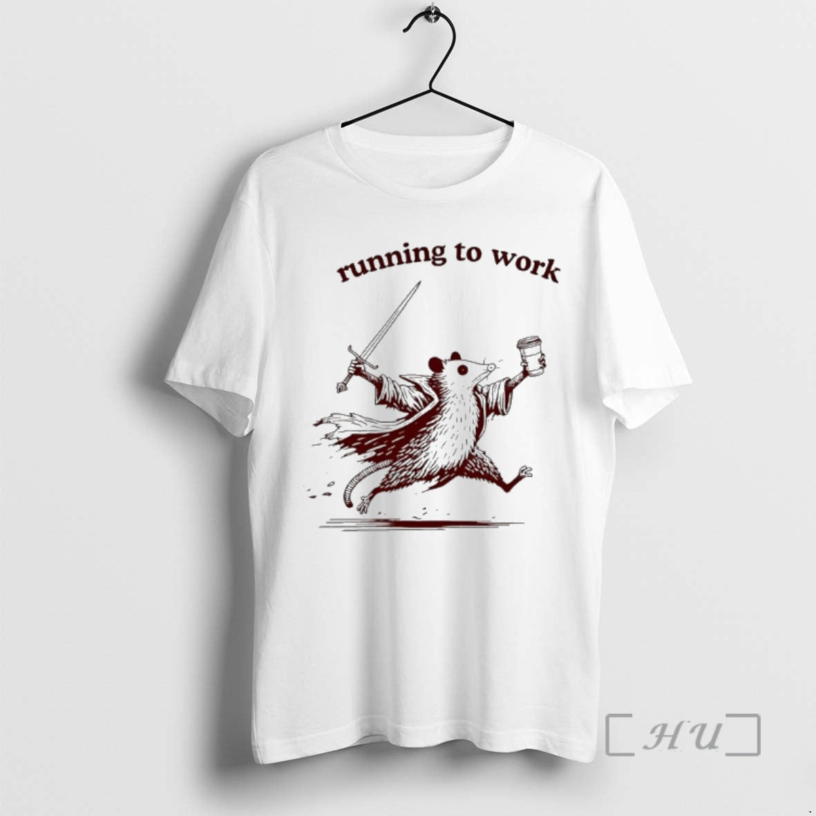 New Possum Running Work Funny - Adult & Kids T-Shirts, Sweatshirts & Hoodies apparel design preview 1