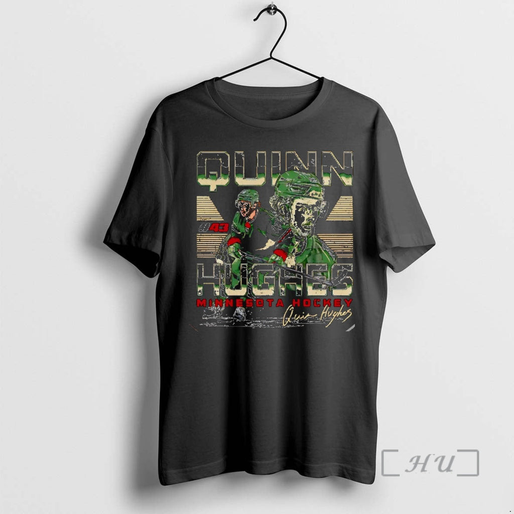 New Quinn Hughes Minnesota Wild Dual Signature - Adult & Kids T-Shirts, Sweatshirts & Hoodies apparel design preview 1