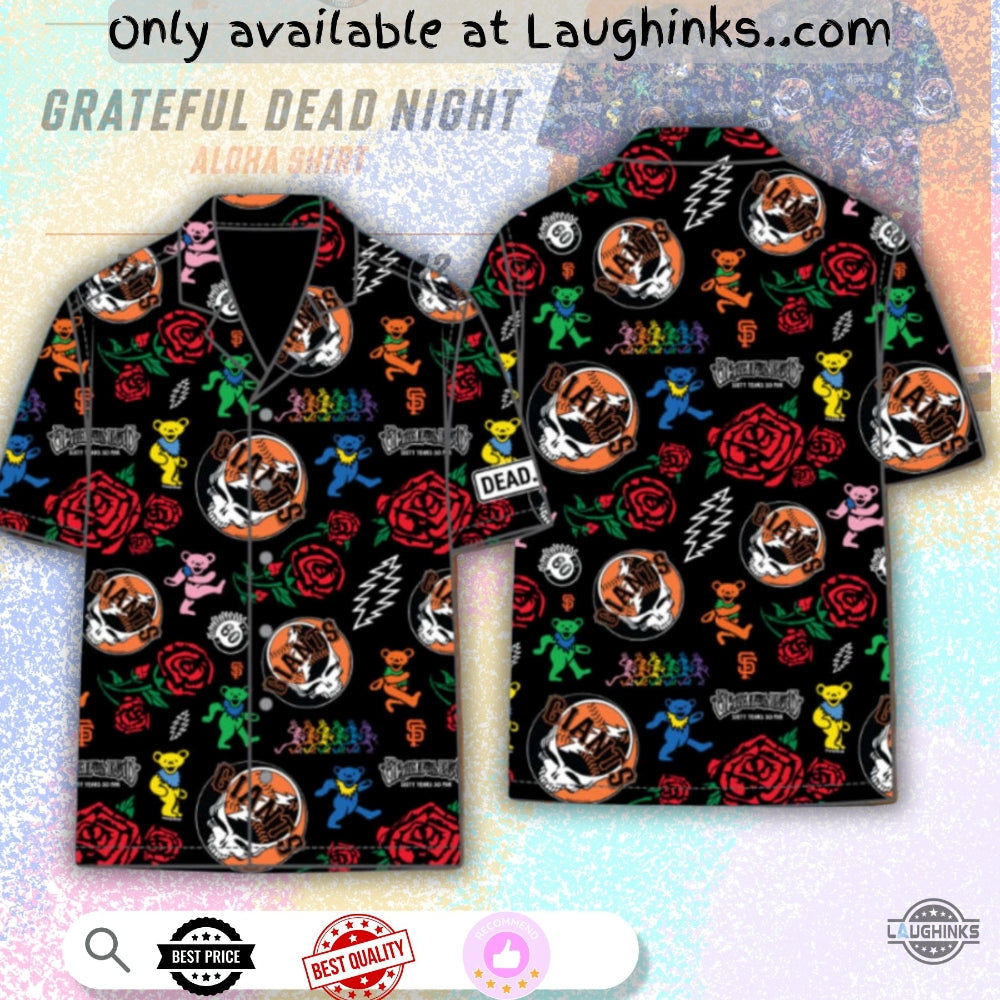New Sf Giants 2025 Grateful Dead Night Hawaiian Jerry - Adult & Kids T-Shirts, Sweatshirts & Hoodies apparel design preview 1