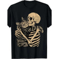 New Skeleton Hugging Cat Print Couple Street Short - Adult & Kids T-Shirts, Sweatshirts & Hoodies apparel design preview 1