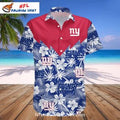 New York Giants Hawaiian White Floral Palm Tree Art - Adult & Kids T-Shirts, Sweatshirts & Hoodies apparel design preview 1