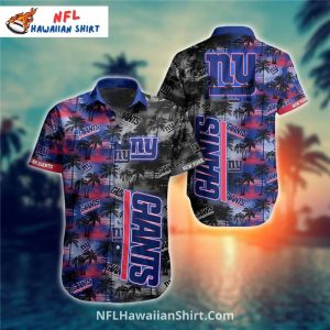 New York Giants Split-Color Palm Tree Aloha - Adult & Kids T-Shirts, Sweatshirts & Hoodies apparel design preview 1