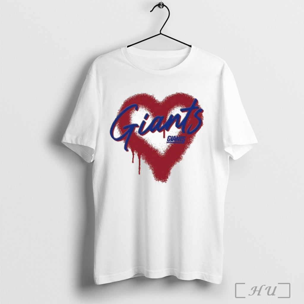 New York Giants Spray Heart Boxy - Adult & Kids T-Shirts, Sweatshirts & Hoodies apparel design preview 1