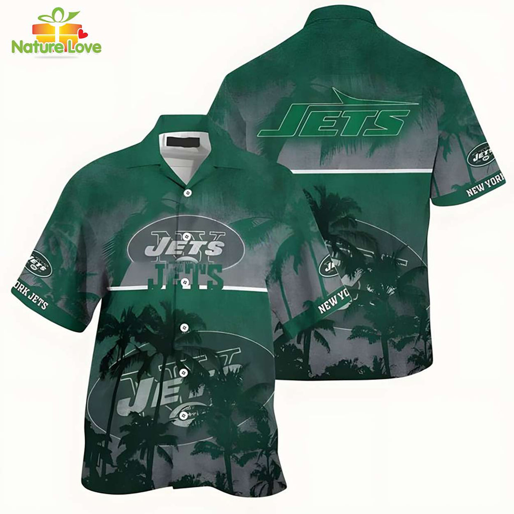 New York Jets Palm Coconut Coast Tropical Hawaiian - Adult & Kids T-Shirts, Sweatshirts & Hoodies apparel design preview 1