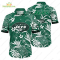 New York Jets Plumeria Tropical Floral Green Hawaiian - Adult & Kids T-Shirts, Sweatshirts & Hoodies apparel design preview 1