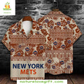 New York Mets Hawaiian Earthy Tones Tribal Baseball - Adult & Kids T-Shirts, Sweatshirts & Hoodies apparel design preview 1