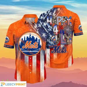 New York Mets Hawaiian 4th Of July Best Gift For Men - Adult & Kids T-Shirts, Sweatshirts & Hoodies apparel design preview 1