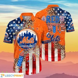 New York Mets Hawaiian Independence Day Ideal Gift - Adult & Kids T-Shirts, Sweatshirts & Hoodies apparel design preview 1