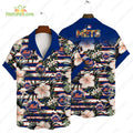 New York Mets Hibiscus Tropical Flowers Stripe MLB - Adult & Kids T-Shirts, Sweatshirts & Hoodies apparel design preview 1