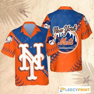 New York Mets Hot Summer Baseball Hawaiian - Adult & Kids T-Shirts, Sweatshirts & Hoodies apparel design preview 1