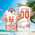 New York Mets MLB Flower Pattern Summer 3D Hawaiian - Adult & Kids T-Shirts, Sweatshirts & Hoodies apparel design preview 1