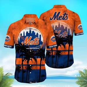 New York Mets MLB Hawaii Style Hot Summer, Hawaiian - Adult & Kids T-Shirts, Sweatshirts & Hoodies apparel design preview 1