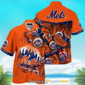 New York Mets MLB Summer Hawaii Custom Football - Adult & Kids T-Shirts, Sweatshirts & Hoodies apparel design preview 1