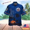 New York Mets Sunset Island Hawaiian - Adult & Kids T-Shirts, Sweatshirts & Hoodies apparel design preview 1