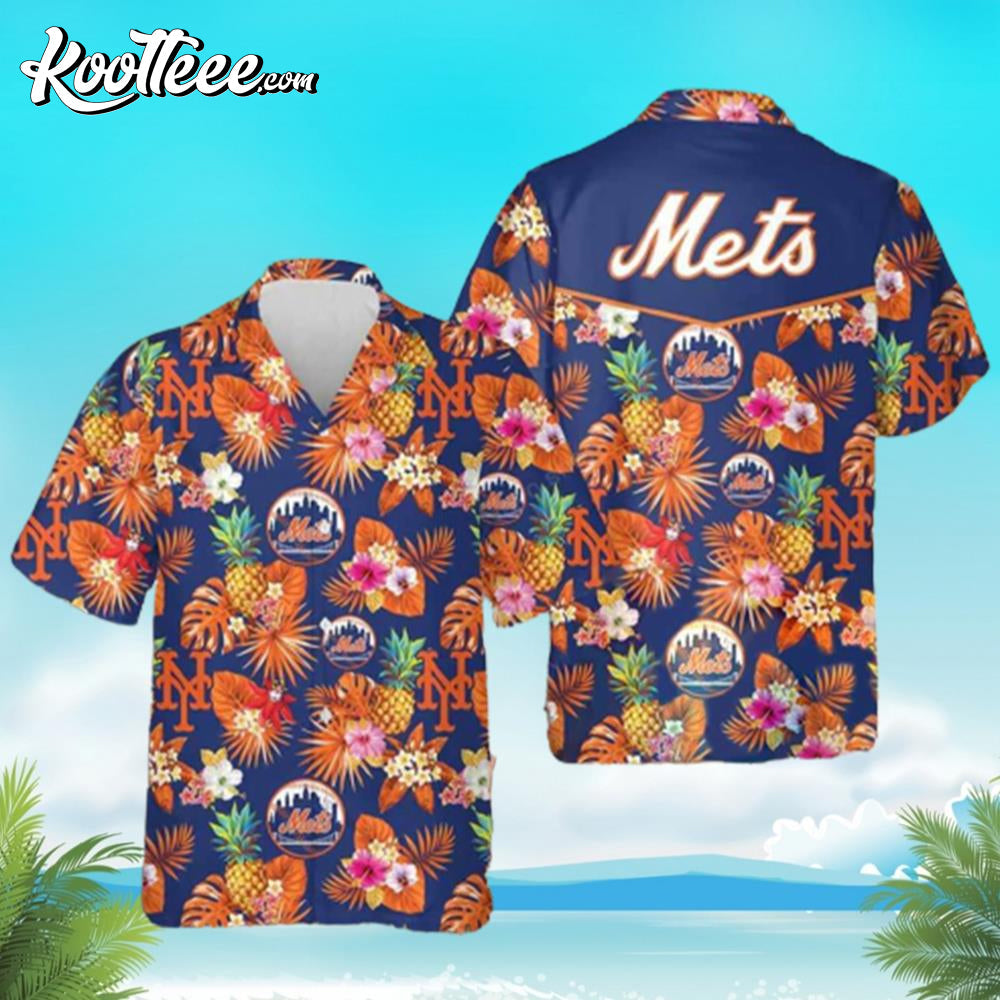 New York Mets Troipcal Hawaiian - Adult & Kids T-Shirts, Sweatshirts & Hoodies apparel design preview 1