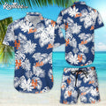 New York Mets Tropical Leaf Hawaiian And Shorts - Adult & Kids T-Shirts, Sweatshirts & Hoodies apparel design preview 1