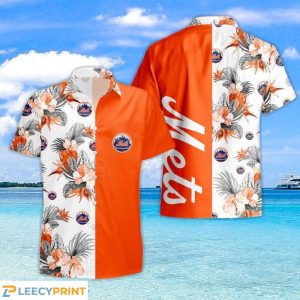New York Mets Tropical Pattern For Fans Hawaiian and - Adult & Kids T-Shirts, Sweatshirts & Hoodies apparel design preview 1
