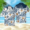 New York Yankees 3D Baseball Hawaiian Ny Button Up - Adult & Kids T-Shirts, Sweatshirts & Hoodies apparel design preview 1