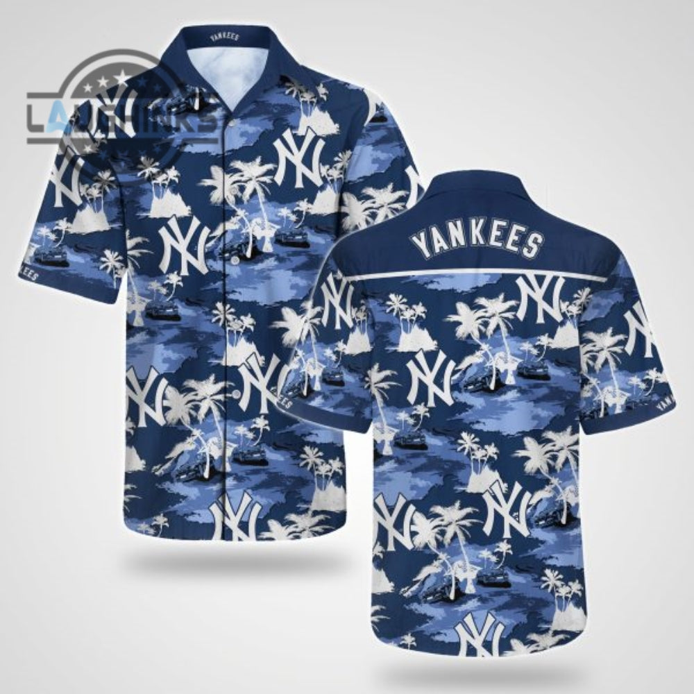 New York Yankees Bahama Hawaiian Tropical Ny Button - Adult & Kids T-Shirts, Sweatshirts & Hoodies apparel design preview 1