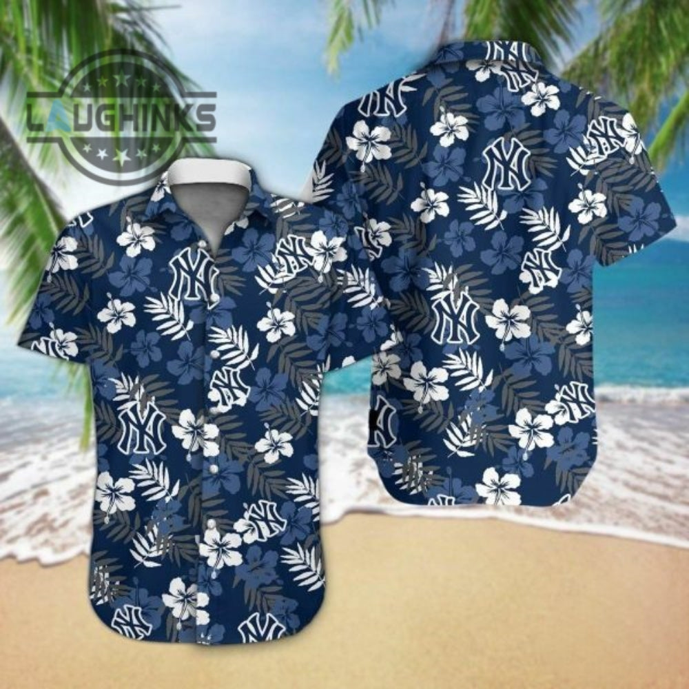 New York Yankees Best Tropical Hawaiian Ny Button Up - Adult & Kids T-Shirts, Sweatshirts & Hoodies apparel design preview 1