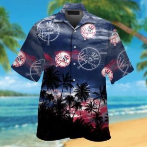 New York Yankees Hawaiian Coconut Tree Summer Beach - Adult & Kids T-Shirts, Sweatshirts & Hoodies apparel design preview 1