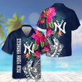 New York Yankees Hawaiian Tribal Tropical Flower - Adult & Kids T-Shirts, Sweatshirts & Hoodies apparel design preview 1
