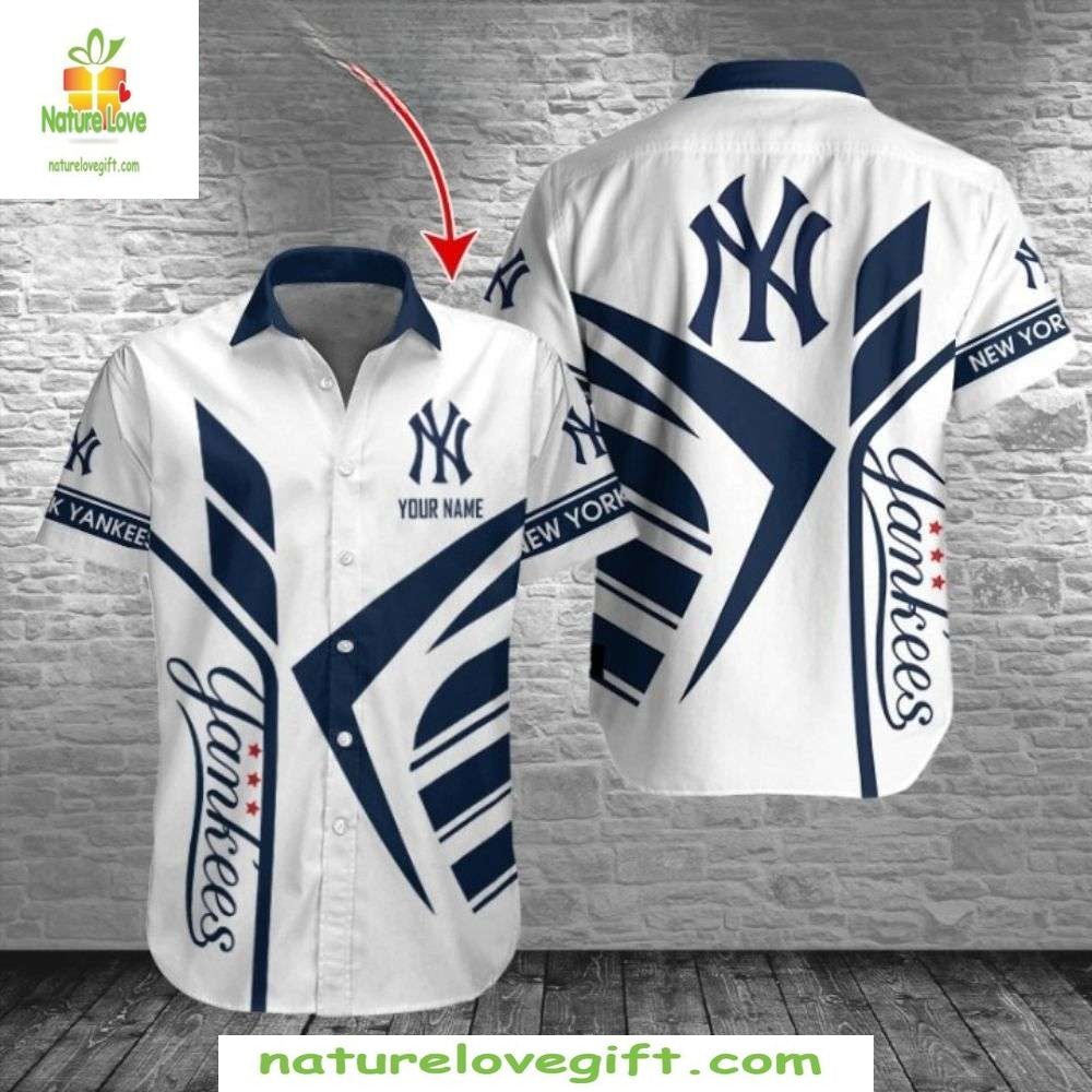 New York Yankees Hawaiian Stripes Stars Personalized - Adult & Kids T-Shirts, Sweatshirts & Hoodies apparel design preview 1