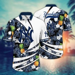 New York Yankees MLB Flower Hawaiian - Adult & Kids T-Shirts, Sweatshirts & Hoodies apparel design preview 1