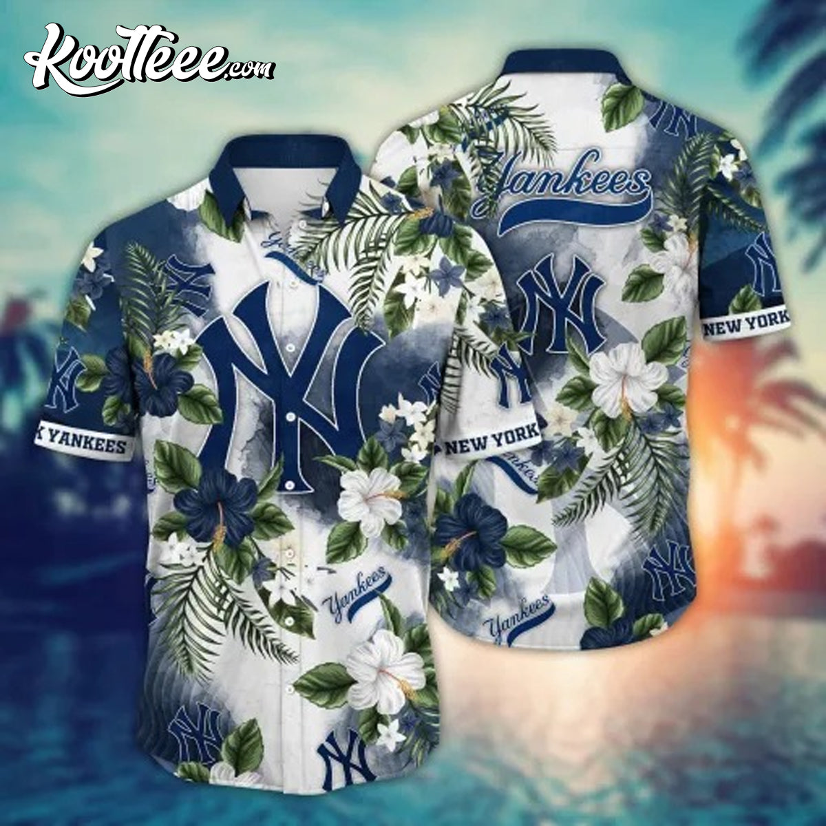 New York Yankees MLB Summer Hawaiian - Adult & Kids T-Shirts, Sweatshirts & Hoodies apparel design preview 1