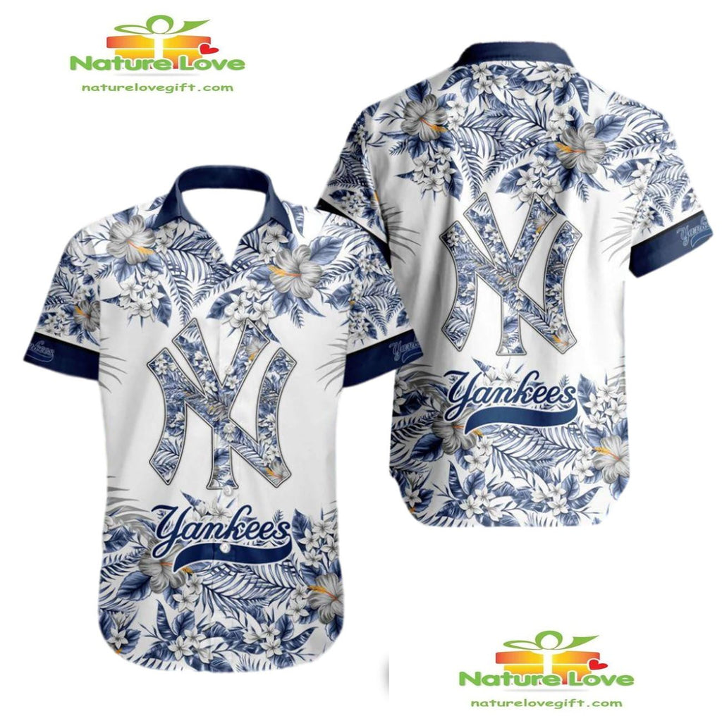 New York Yankees Hawaiian Tropical Flower Aloha for - Adult & Kids T-Shirts, Sweatshirts & Hoodies apparel design preview 1