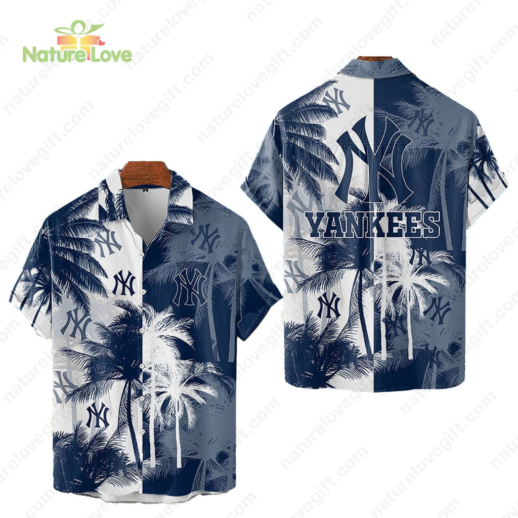 New York Yankees Tropical Palm Trees MLB Hawaiian - Adult & Kids T-Shirts, Sweatshirts & Hoodies apparel design preview 1