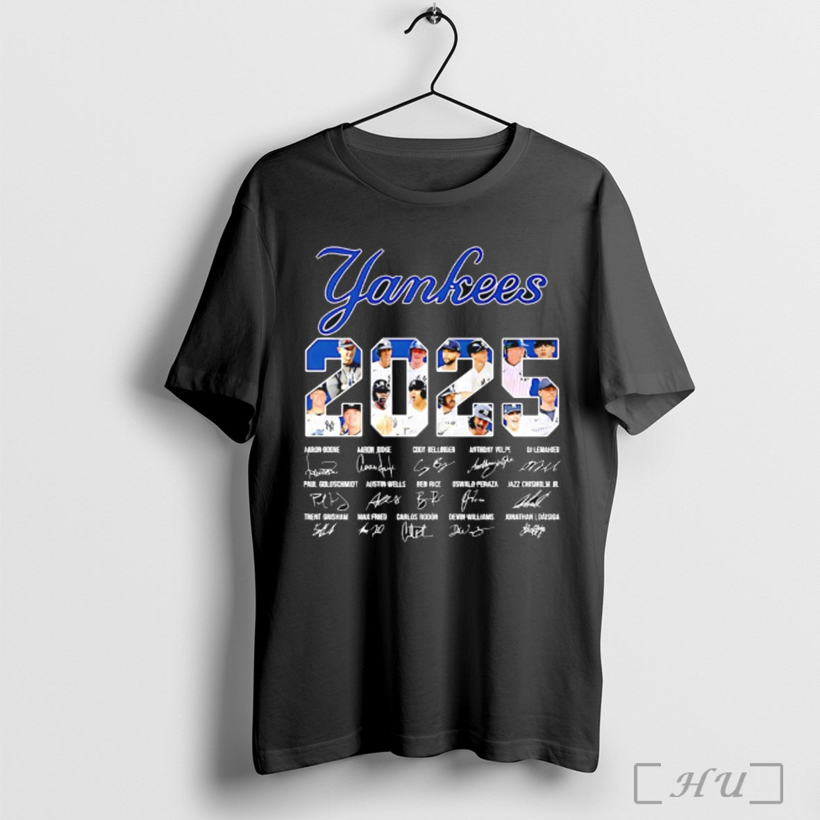 New York Yankees Baseball 2025 Signatures Graphic - Adult & Kids T-Shirts, Sweatshirts & Hoodies apparel design preview 1