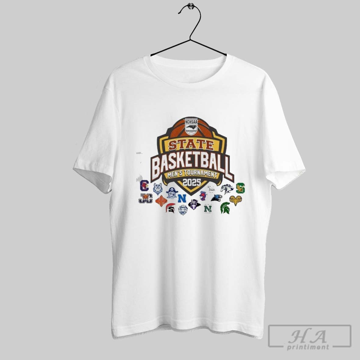 Nice 2025 Nchsaa Boys Basketball Tournament - Adult & Kids T-Shirts, Sweatshirts & Hoodies apparel design preview 1