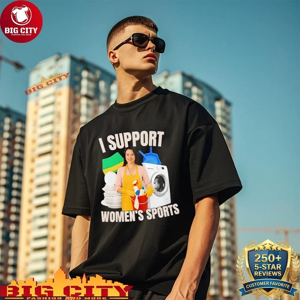 Nice I Support Women’s Sports - Adult & Kids T-Shirts, Sweatshirts & Hoodies apparel design preview 1