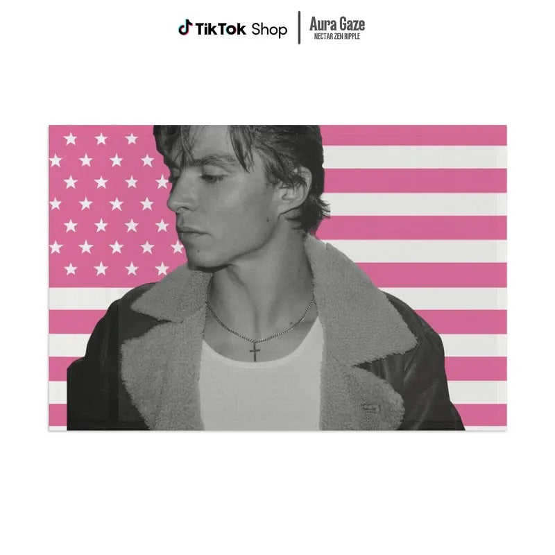 Nicholas Chavez Pink American Flags Wall Decor Indoor - Adult & Kids T-Shirts, Sweatshirts & Hoodies apparel design preview 1