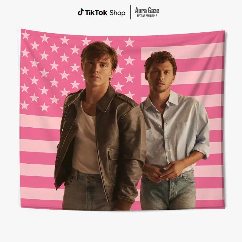 Nicholas Chavez Cooper Kock Pink American Flags Wall - Adult & Kids T-Shirts, Sweatshirts & Hoodies apparel design preview 1