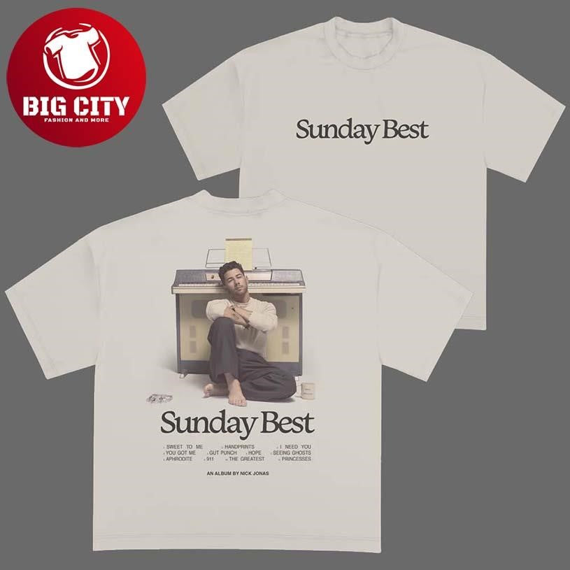 Nick Jonas Sunday Best Tracklist Two Sided - Adult & Kids T-Shirts, Sweatshirts & Hoodies apparel design preview 1