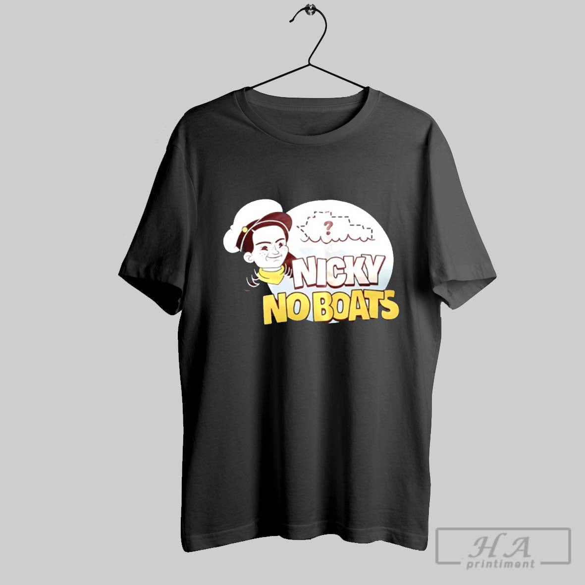 Nicky No Boats - Adult & Kids T-Shirts, Sweatshirts & Hoodies apparel design preview 1