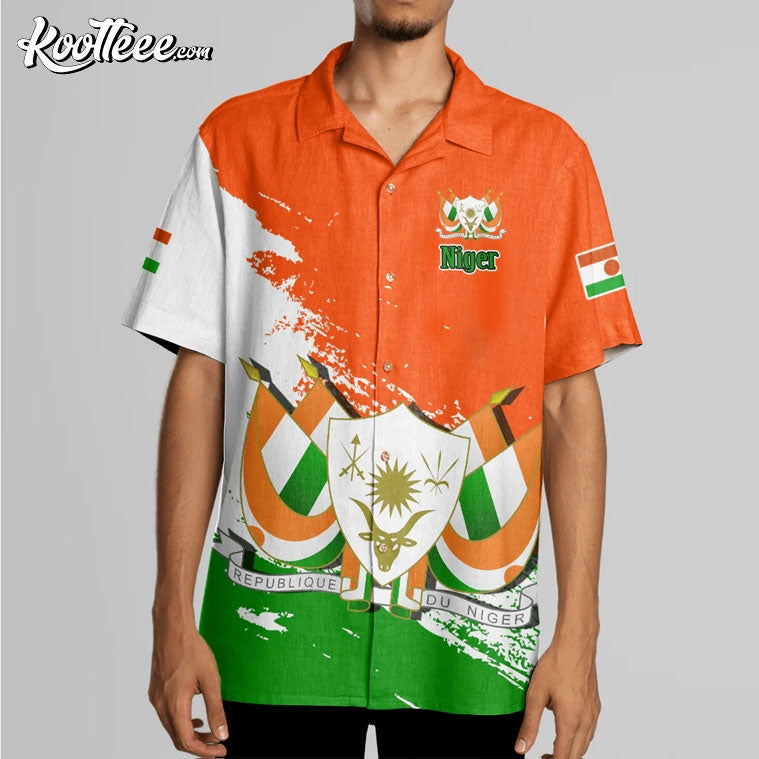 Niger Coat Of Arms Hawaiian - Adult & Kids T-Shirts, Sweatshirts & Hoodies apparel design preview 1