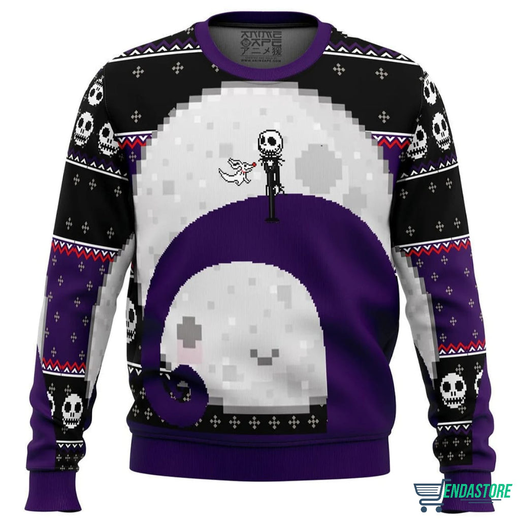 Nightmare Before Christmas Jack Moon 3D Ugly Christmas Sweater - Holiday Gift product image