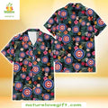 Chicago Cubs Hawaiian Nighttime Floral Logo MLB - Adult & Kids T-Shirts, Sweatshirts & Hoodies apparel design preview 1
