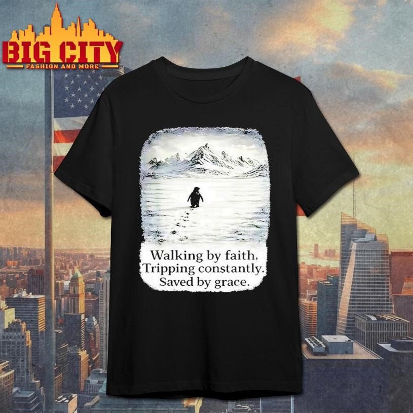 Nihilist Penguin Walking By Faith Tripping Constantly - Adult & Kids T-Shirts, Sweatshirts & Hoodies apparel design preview 1