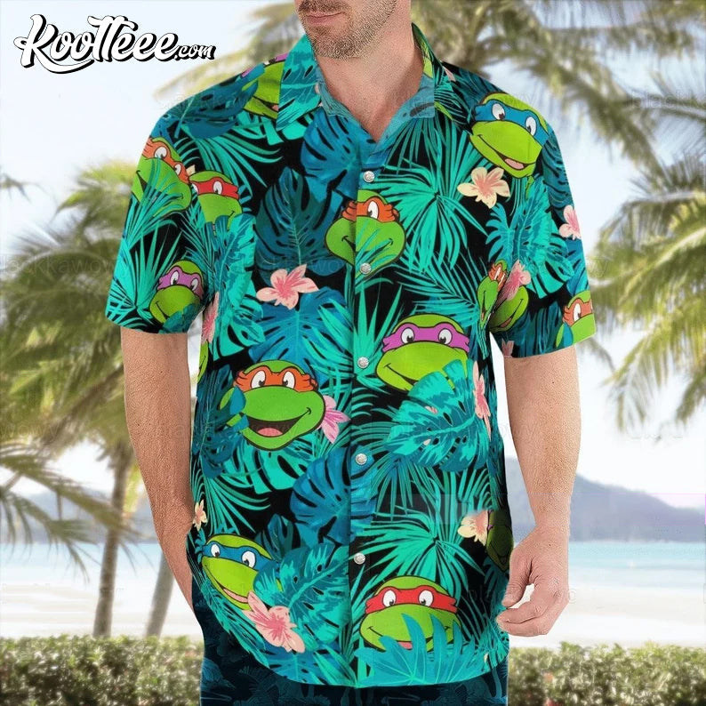 Ninja Turtle Aloha Summer Hawaiian - Adult & Kids T-Shirts, Sweatshirts & Hoodies apparel design preview 1