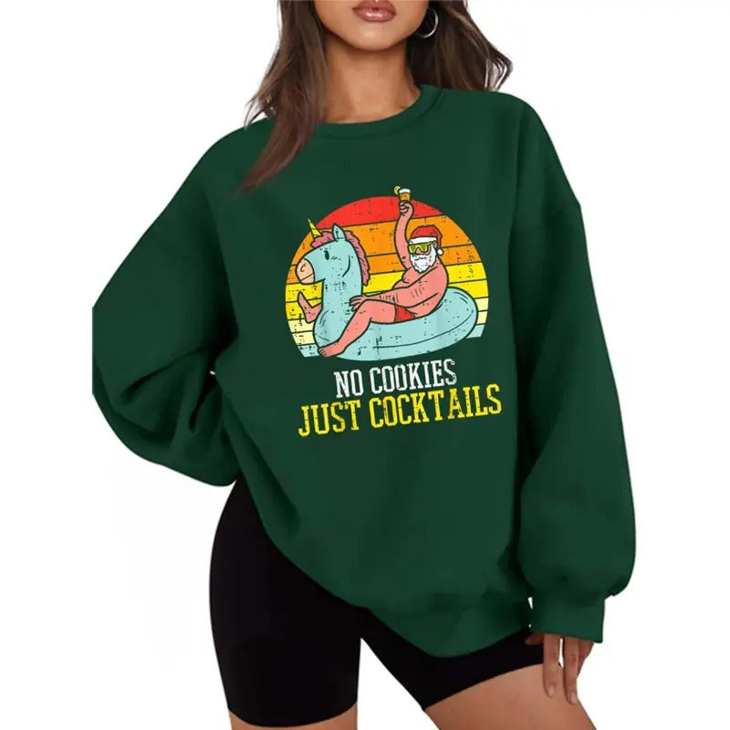 No Cookies Just Cocktails Funny Casual Street Fleece - Adult & Kids T-Shirts, Sweatshirts & Hoodies apparel design preview 1