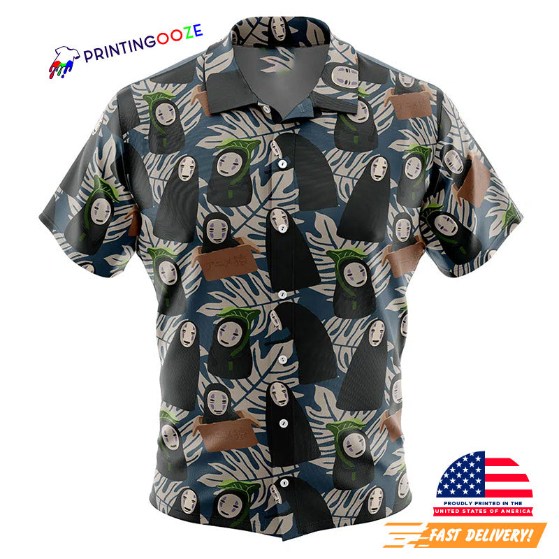 No Face Kaonashi Spirited Away Ghibli Hawaiian - Adult & Kids T-Shirts, Sweatshirts & Hoodies apparel design preview 1